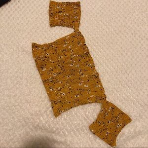 yellow flowered crop top